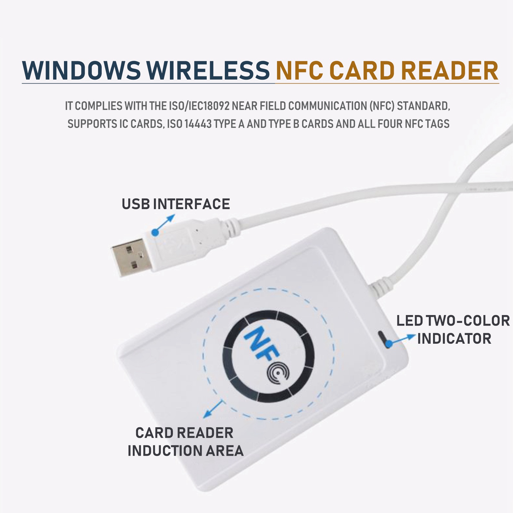 Nfc Card Reader - Lecteur-graveur de cartes NFC USB Jan.USB