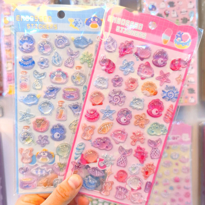 Phone Accessories For Boys - Autocollants 3D en relief Coquillages Océaniques,