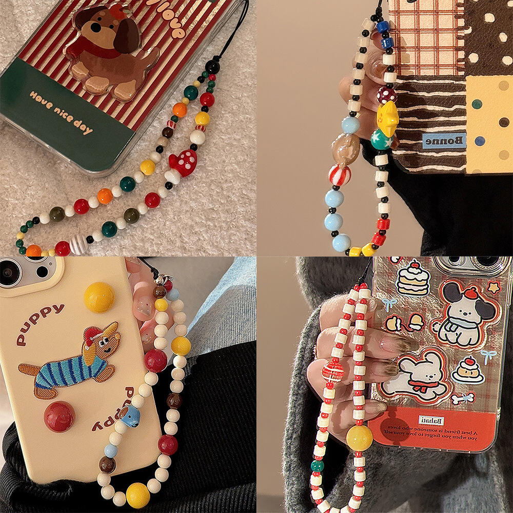 Phone Accessories For Boys - Pendentif chien ours fromage mignon, chaîne