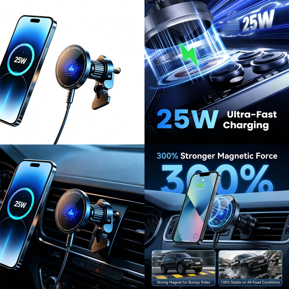 Phone Cooling Fan - Support de téléphone magnétique sans fil